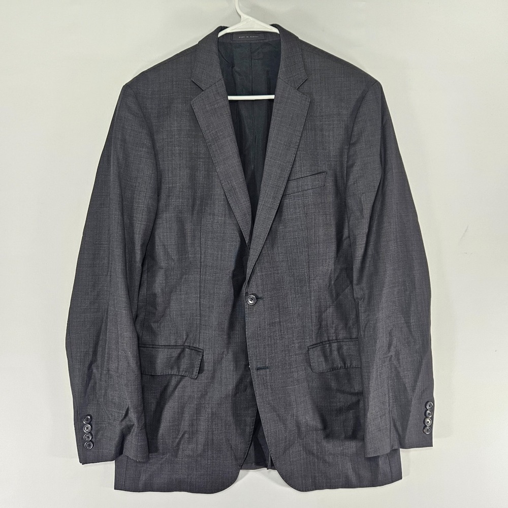 Hugo Boss Men's Sport Coat Blazer Two Button Charcoal Wool Solid Size 40L